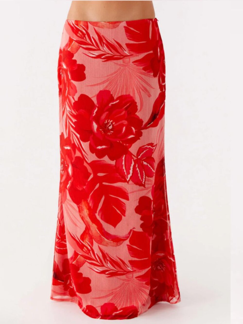 Red Maxi Skirt